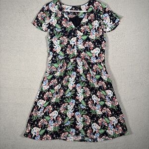 J Crew Women’s Size 6 Spring Summer Dress Mini Layered Fit And Flare Flowers‎